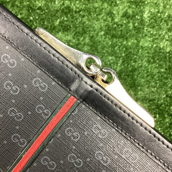 Vintage Gucci Monogram Kiss-lock Tri Fold Wallet - Picture 5 of 15